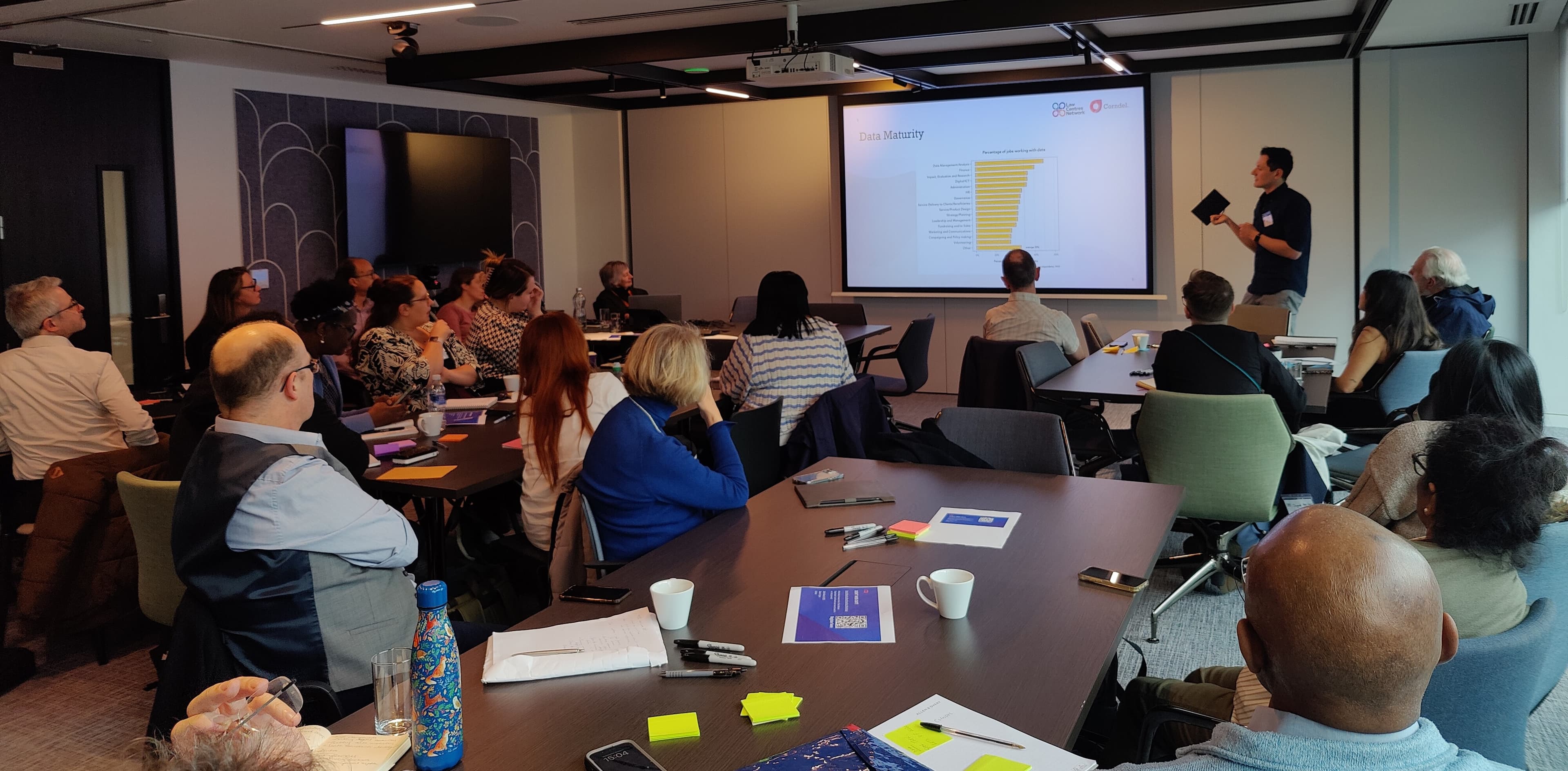 Law Centre staff gather in London for the Data Project launch.